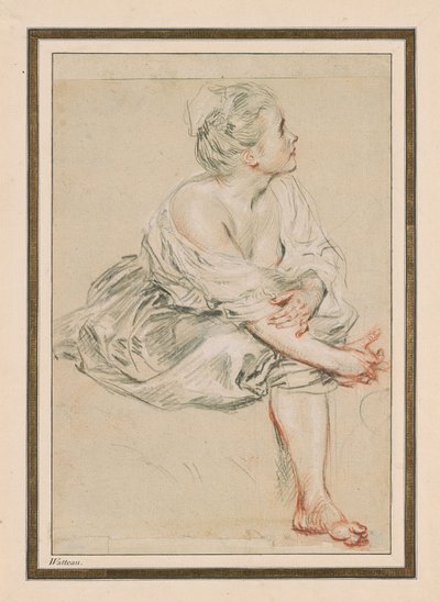 Sitzende junge Frau, ca. 1716 von Jean Antoine Watteau