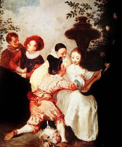 Studie für Der Geschichtenerzähler von Jean Antoine Watteau