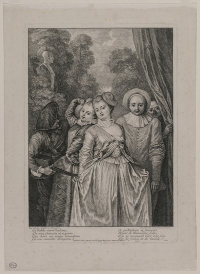 Kläderna är italienska, 1715-1716. av Jean Antoine Watteau