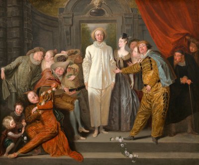 De italienska komikerna, troligen 1720. av Jean Antoine Watteau