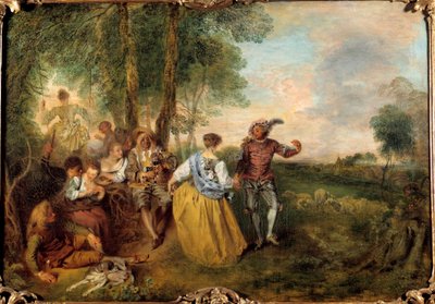 Herdarna. Målning av Jean Antoine Watteau (1684-1721) av Jean Antoine Watteau