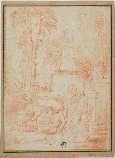 Tobit Begravning av de döda eller begravning av Phocian av Jean-Antoine Watteau