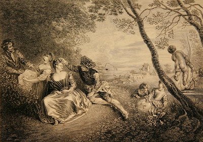 Ländliche Vergnügungen von Jean Antoine Watteau
