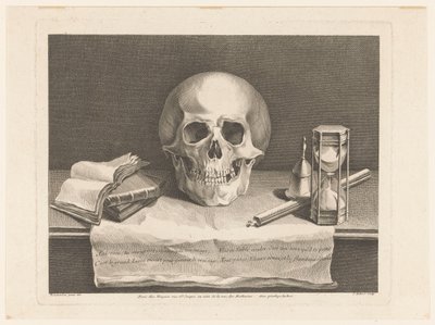 Stilleben med vanitas-symboler av Jean Aubert