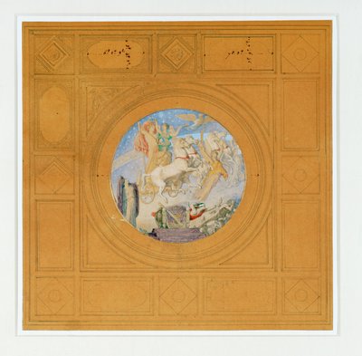 Napoleon I:s apoteos. Inskription i guld, under ... av Jean Auguste Dominique Ingres