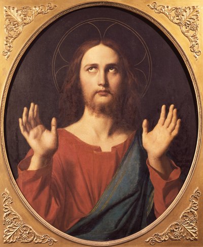 Kristus, av Jean Auguste Dominique Ingres (1780-1867), olja på duk, 80x66 cm. av Jean Auguste Dominique Ingres