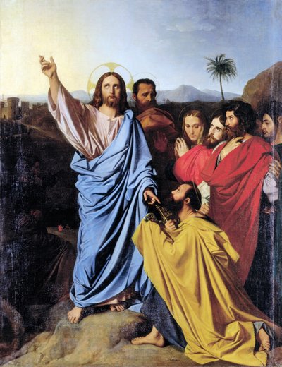 Leverans av nycklarna till St Peter, av Jean Auguste Dominique Ingres av Jean Auguste Dominique Ingres