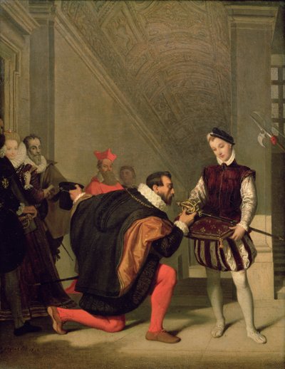 Don Pedro de Toledo (1484-1553) Kyssar Henrik IV:s svärd (1553-1610) 1819 av Jean Auguste Dominique Ingres