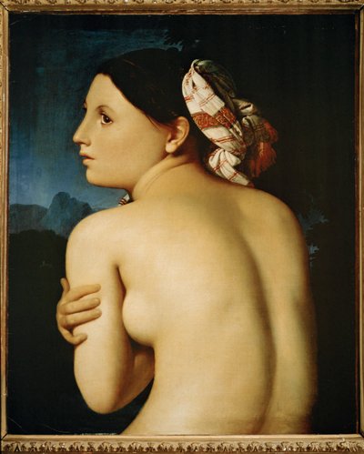 Kvinnlig nakenbild, bakifrån (målning på duk) av Jean Auguste Dominique Ingres