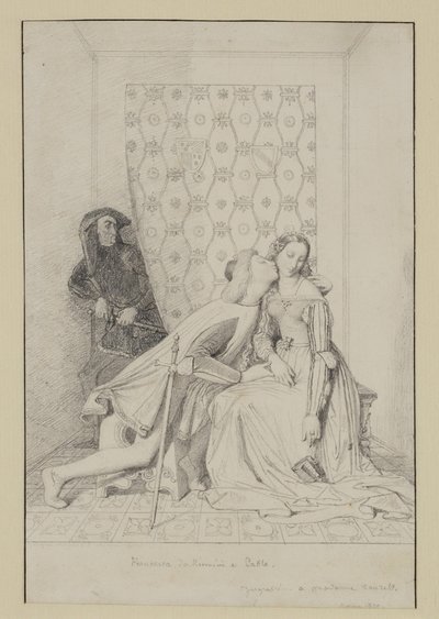 Francesca da Rimini och Paolo av Jean Auguste Dominique Ingres