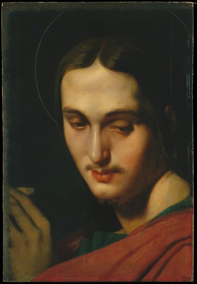 Huvudstudie av evangelisten Johannes av Jean Auguste Dominique Ingres