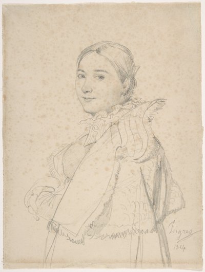 Madame Jean-Auguste-Dominique Ingres, född Madeleine Chapelle av Jean Auguste Dominique Ingres