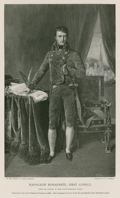 Napoleon Bonaparte, förste konsul av Jean Auguste Dominique Ingres