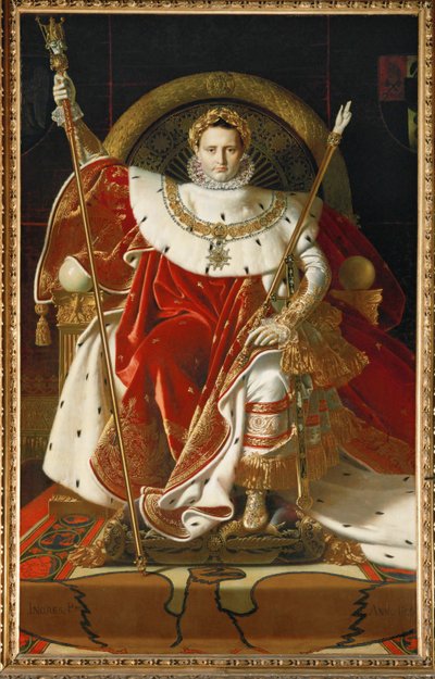 Napoleon på sin kejserliga tron. 1806 (olja på duk) av Jean Auguste Dominique Ingres