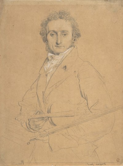 Niccolò Paganini 1784-1840, ca. 1830 av Jean Auguste Dominique Ingres