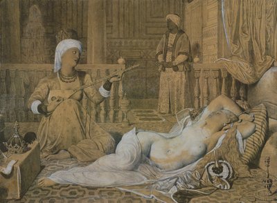 Odalisque med en slav, 1858 av Jean Auguste Dominique Ingres