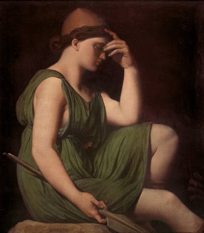Odysseus, studie för Homeros apoteos, c.1850 av Jean Auguste Dominique Ingres