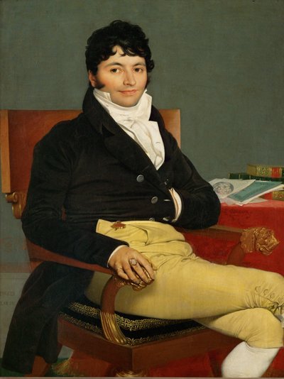 Philibert Riviere, framställningschef vid kungens råd ... av Jean Auguste Dominique Ingres
