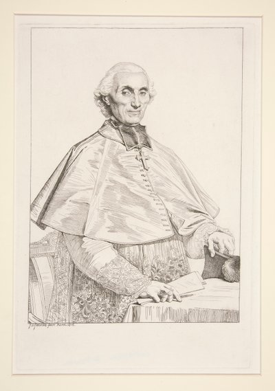 Porträtt av Gabriel Courtois de Pressigny av Jean Auguste Dominique Ingres