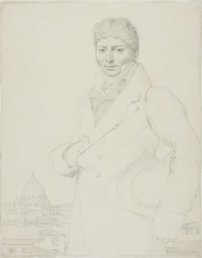 Porträtt av Jean-Louis Robin av Jean Auguste Dominique Ingres
