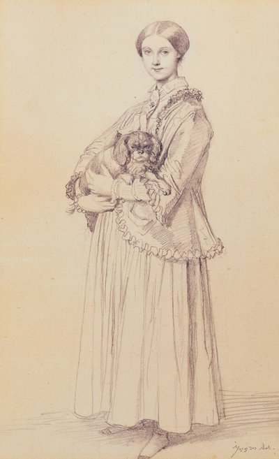 Porträtt av Mademoiselle Marie Reiset, senare Vicomtesse Adolphe-Louis-Edgar de Segur-Lamoignon, 1850 av Jean Auguste Dominique Ingres
