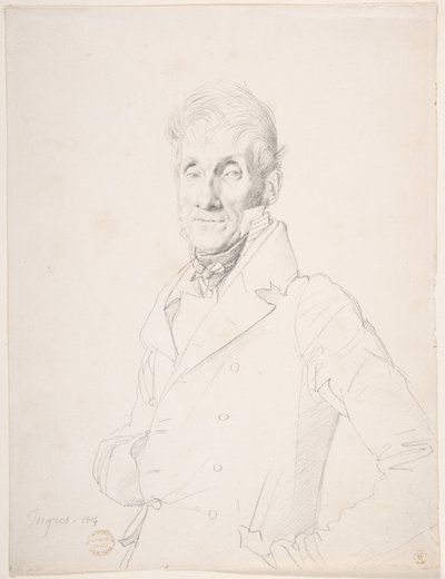 Porträtt av en man av Jean Auguste Dominique Ingres