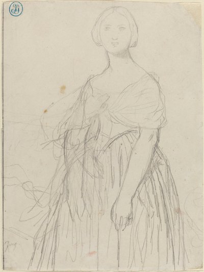 Skiss till Madame Moitessier av Jean Auguste Dominique Ingres