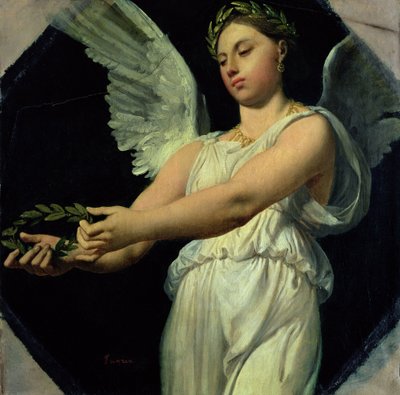Studie av segern för Homeros apoteos, 1826-27 av Jean Auguste Dominique Ingres