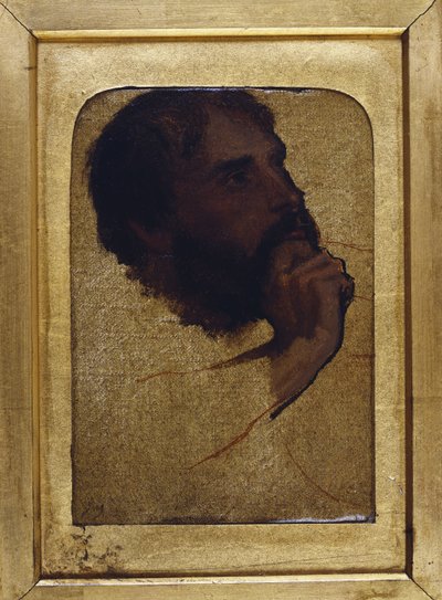 Studie av en gammal mans huvud för "Jesus bland läkarna" av Jean Auguste Dominique Ingres