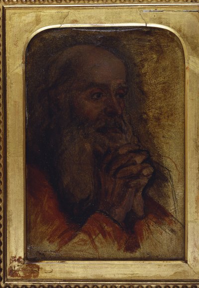 Studie av en gammal mans huvud för "Jesus bland läkarna" av Jean Auguste Dominique Ingres