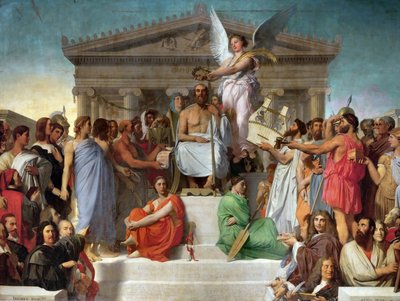 Homeros apoteos av Jean Auguste Dominique Ingres