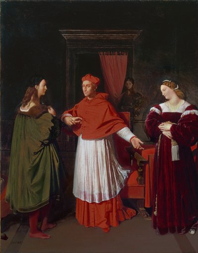 Raphaels trolovning och kardinal Bibbienas brorsdotter av Jean Auguste Dominique Ingres