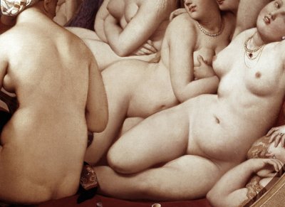 Det turkiska badet, detalj (1862, olja på trä) av Jean Auguste Dominique Ingres