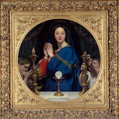 Jungfrun dyrkar värden. Målning av Jean Auguste Dominique Ingres (1780-1867) av Jean Auguste Dominique Ingres