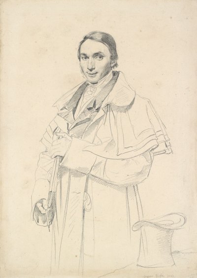 Tre fjärdedels porträtt av Jean-Francois-Antoine Forest, 1823 av Jean Auguste Dominique Ingres