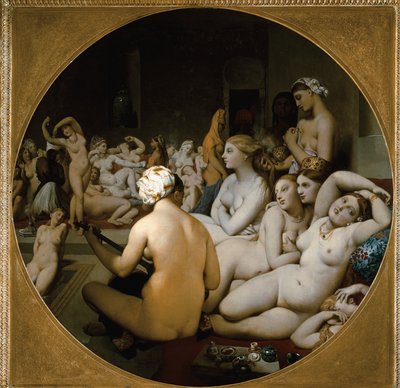 Turkiskt bad av Jean Auguste Dominique Ingres