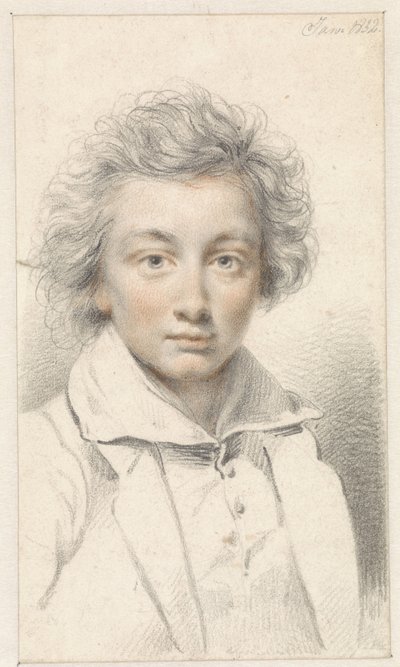 Porträtt av en ung man av Jean Augustin Daiwaille
