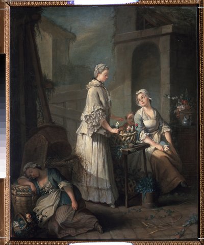 ""The flower girl"" (A flower girl) Målning av Jean-Baptiste (Jean Baptiste) Charpentier (1728-1806) 1795-1799 Pushkin Museum, Moskva av Jean Baptiste Charpentier