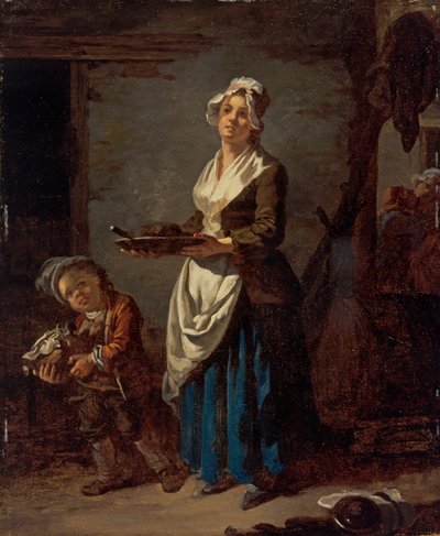 En köksbiträde & en köksbiträde av Jean Baptiste (1728 1806) Charpentier