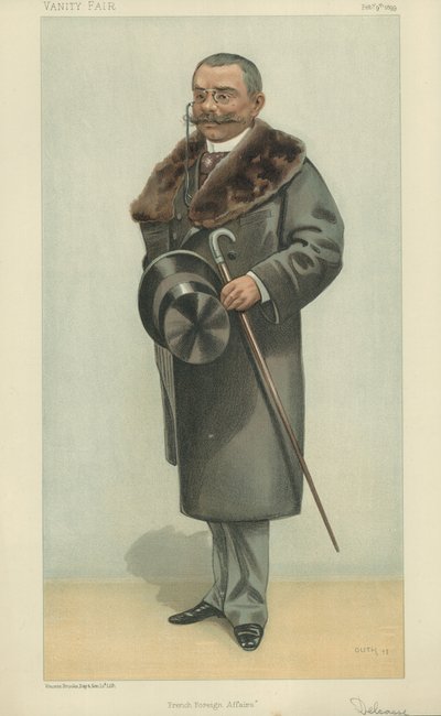 M Theophile Delcasse (färg litho) av Jean Baptiste (after) Guth