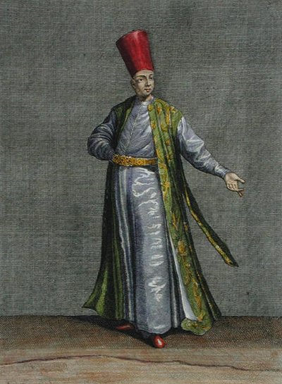Le Capi-Aga, tavla 5 från "Recueil de Cent Estampes representant differentes Nations du Levant tirees sur les Tableaux Peints d