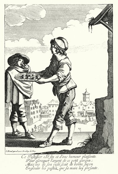 Pajsäljaren (gravyr) av Jean Baptiste Alexandre (after) Le Blond