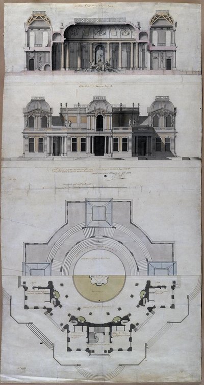 Pavilion Water palace Chateau dEau i Strelna, 1717 av Jean Baptiste Alexandre Le Blond