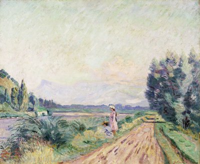 Bankerna av Isere vid Pontcharra; Bords de l"Isere a Pontcharra, 1901 av Jean Baptiste Armand Guillaumin