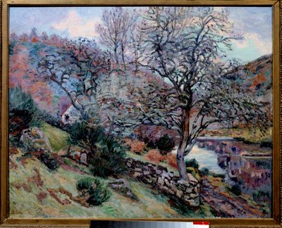 Crozan, the Rock of the Echo Målning av Jean Baptiste Armand (1841-1927) Bayonne Musee Bonnat från 1800-talet av Jean Baptiste Armand Guillaumin