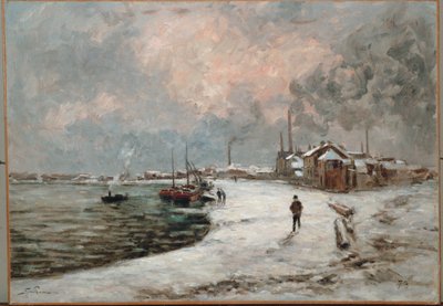 Snö i Ivry (olja på duk) av Jean Baptiste Armand Guillaumin