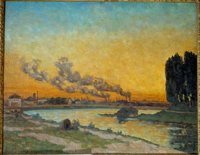 Solnedgång i Ivry Målning av Jean Baptiste Armand Guillaumin (1841-1927) 1800-tal sön. 0,65x0,81 m Paris, muse d
