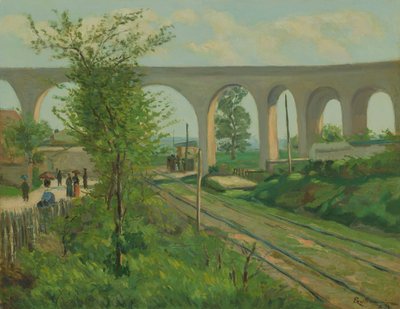 Akvedukten Arcueil vid järnvägsövergången i Sceaux av Jean Baptiste Armand Guillaumin