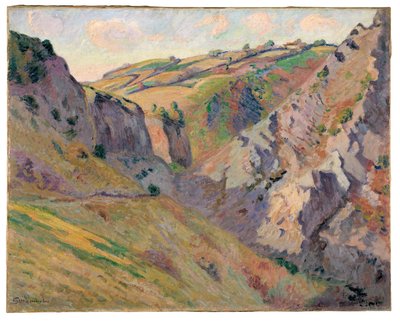 The Caverns of Prunal nära Pontgibaud (olja på duk) av Jean Baptiste Armand Guillaumin