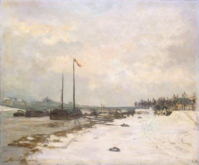 Kajen vid Seine i omgivningarna av Paris; Seines kajer runt Paris, 1873 av Jean Baptiste Armand Guillaumin